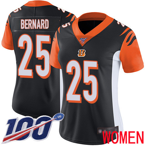 Cincinnati Bengals Limited Black Women Giovani Bernard Home Jersey NFL Footballl 25 100th Season Vapor Untouchable